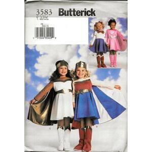 Butterick 3583 Girls Superhero Costume Sewing Pattern Size 2-5 Uncut